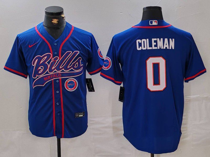 Men Buffalo Bills 0 Coleman Blue Joint Name 2024 Nike Limited NFL Jersey style 1